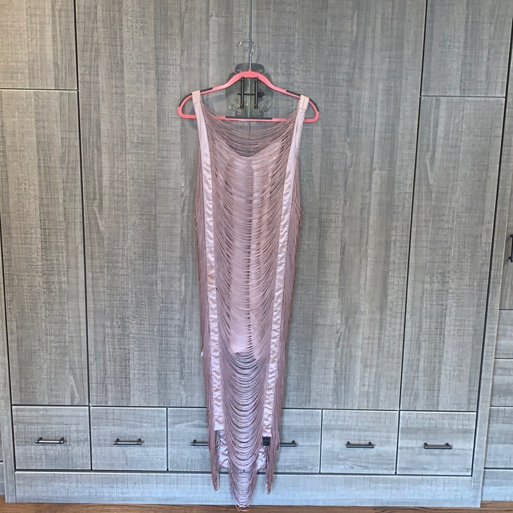 ASOS DESIGN Maxi‎ Dress In All Over Fringe